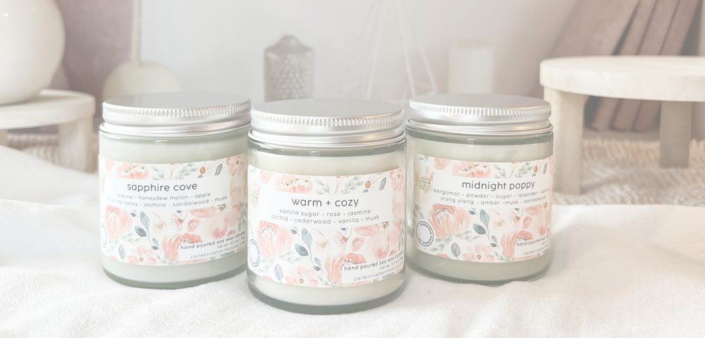 glass soy candles