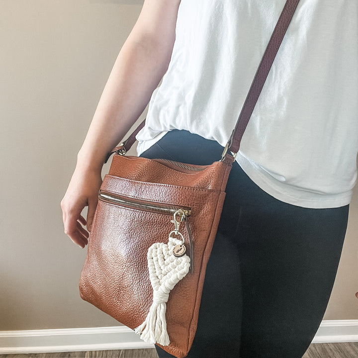 tassel heart keychain