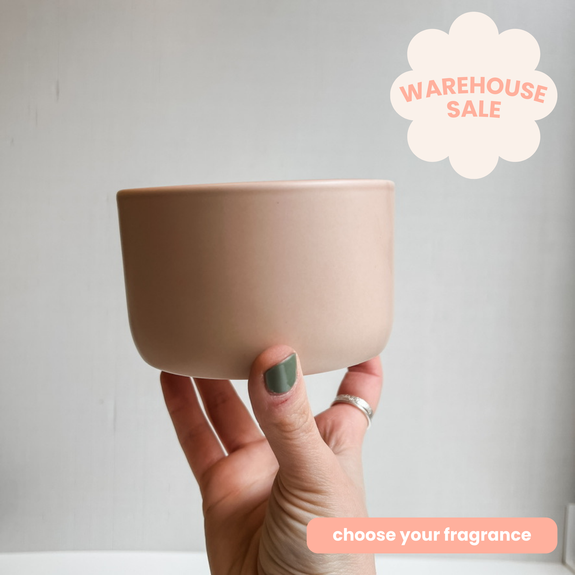 3 wick blush candle jar
