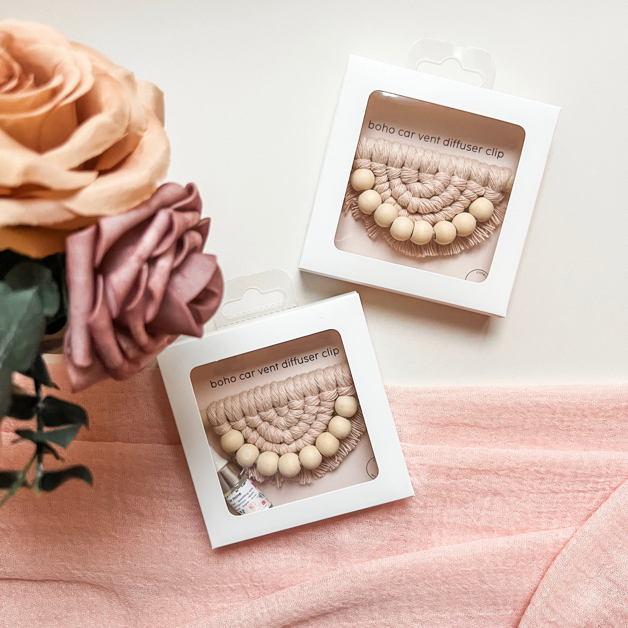 valentine's boho car vent clip diffuser