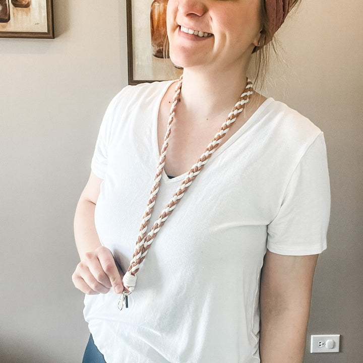 thin braided lanyard