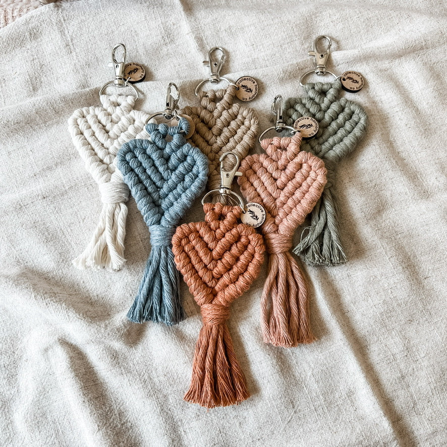 tassel heart keychain
