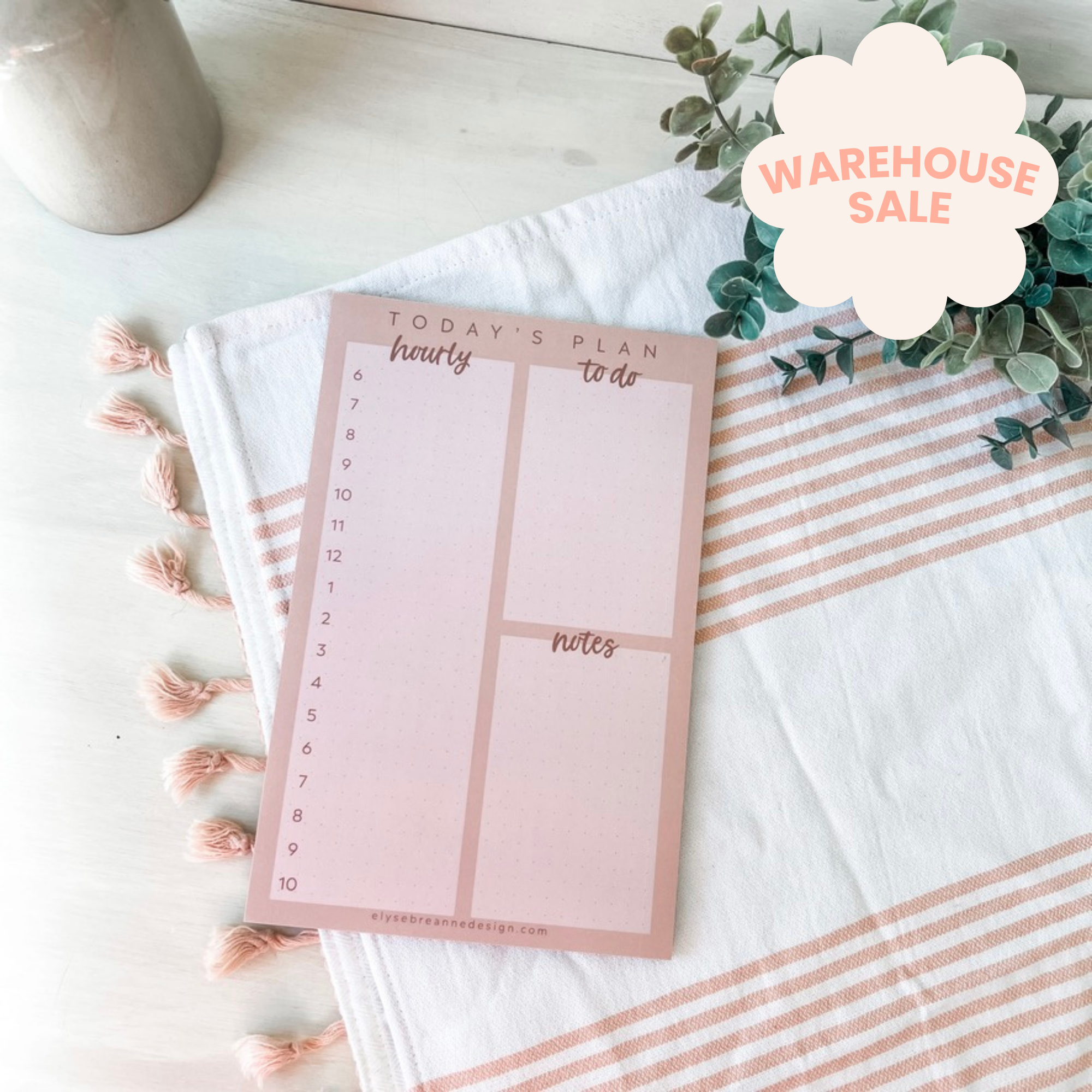 Mauve Pink Daily Planner Notepad