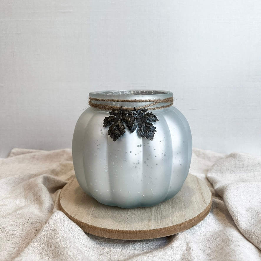 pumpkin planter pot - silver