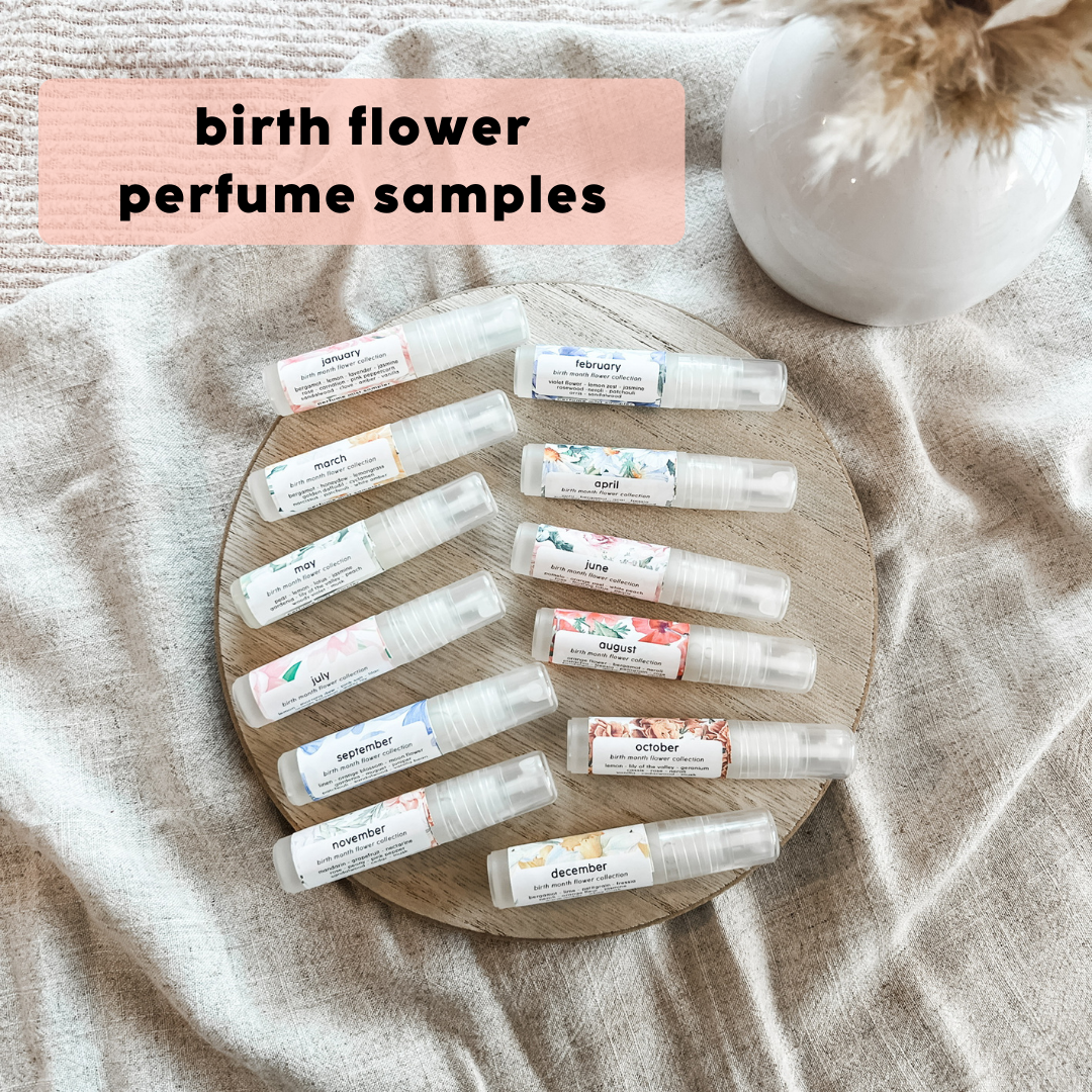mini birth flower perfume
