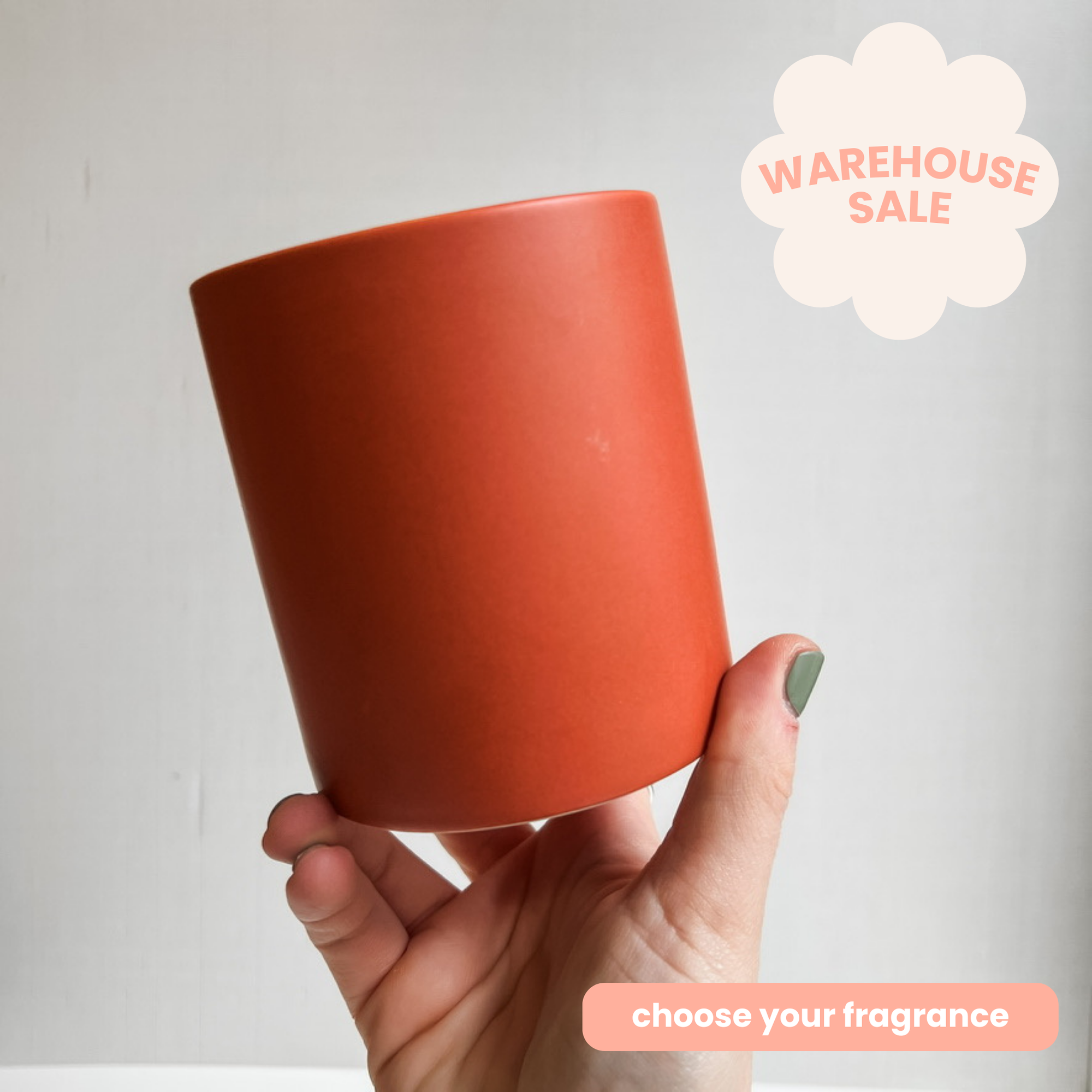 burnt sienna candle jar