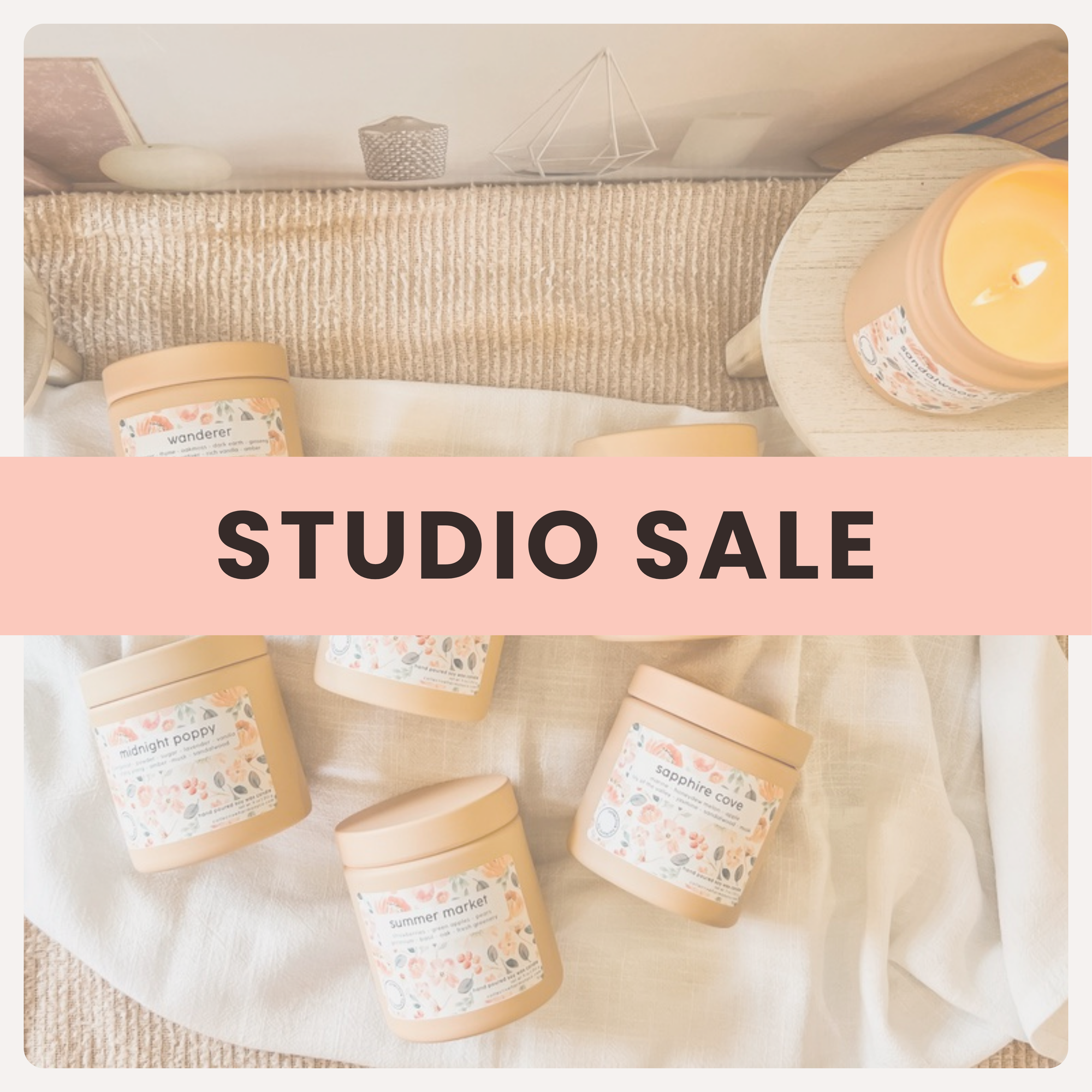 STUDIO SALE deluxe candle tin