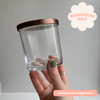clear straight sided jar