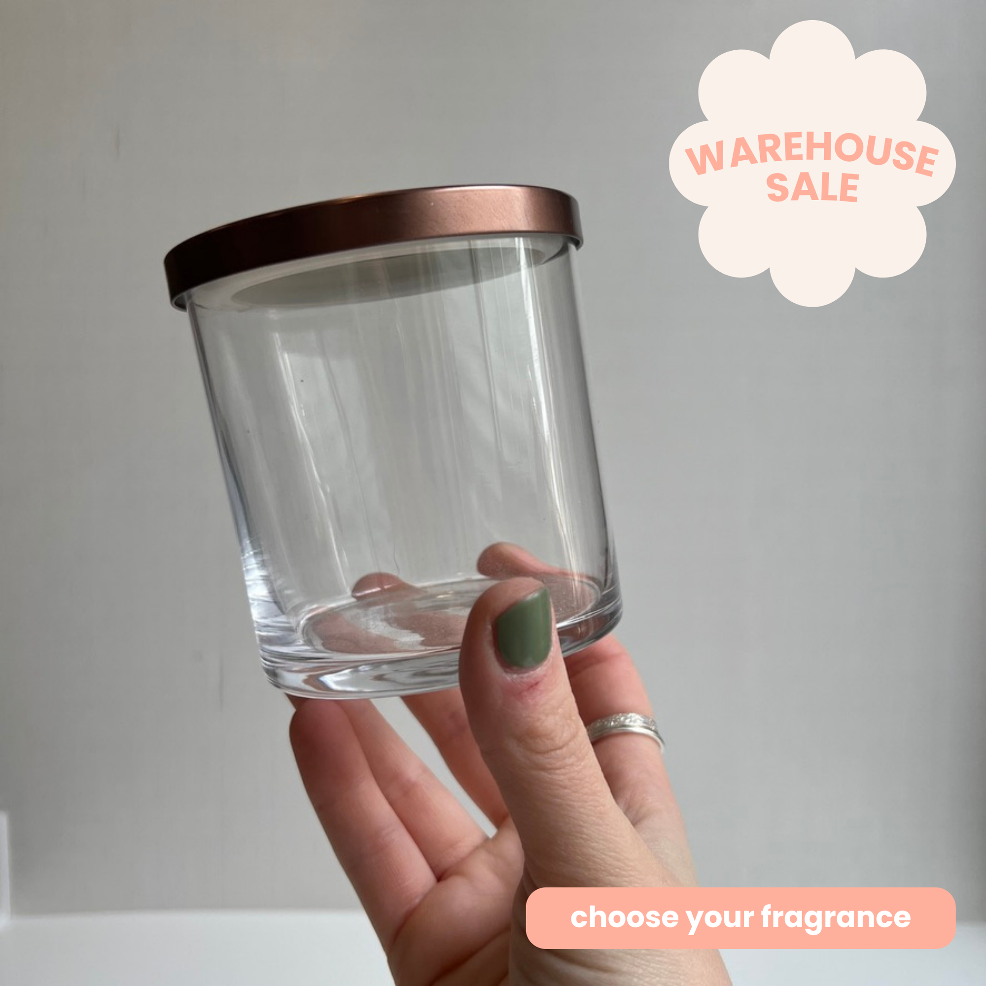 clear straight sided jar