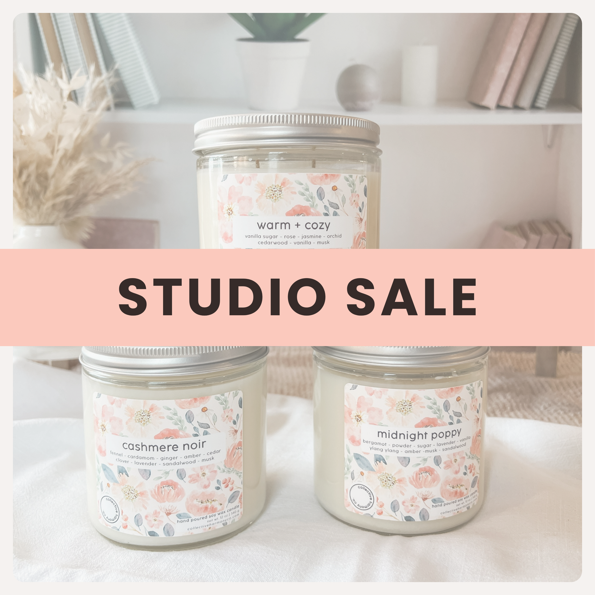 STUDIO SALE double wick soy candle