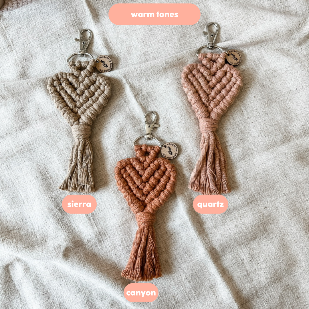 tassel heart keychain