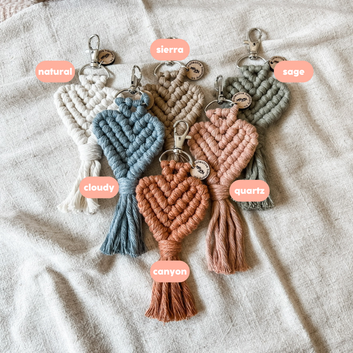 tassel heart keychain