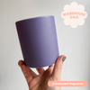 lavender ceramic candle jar