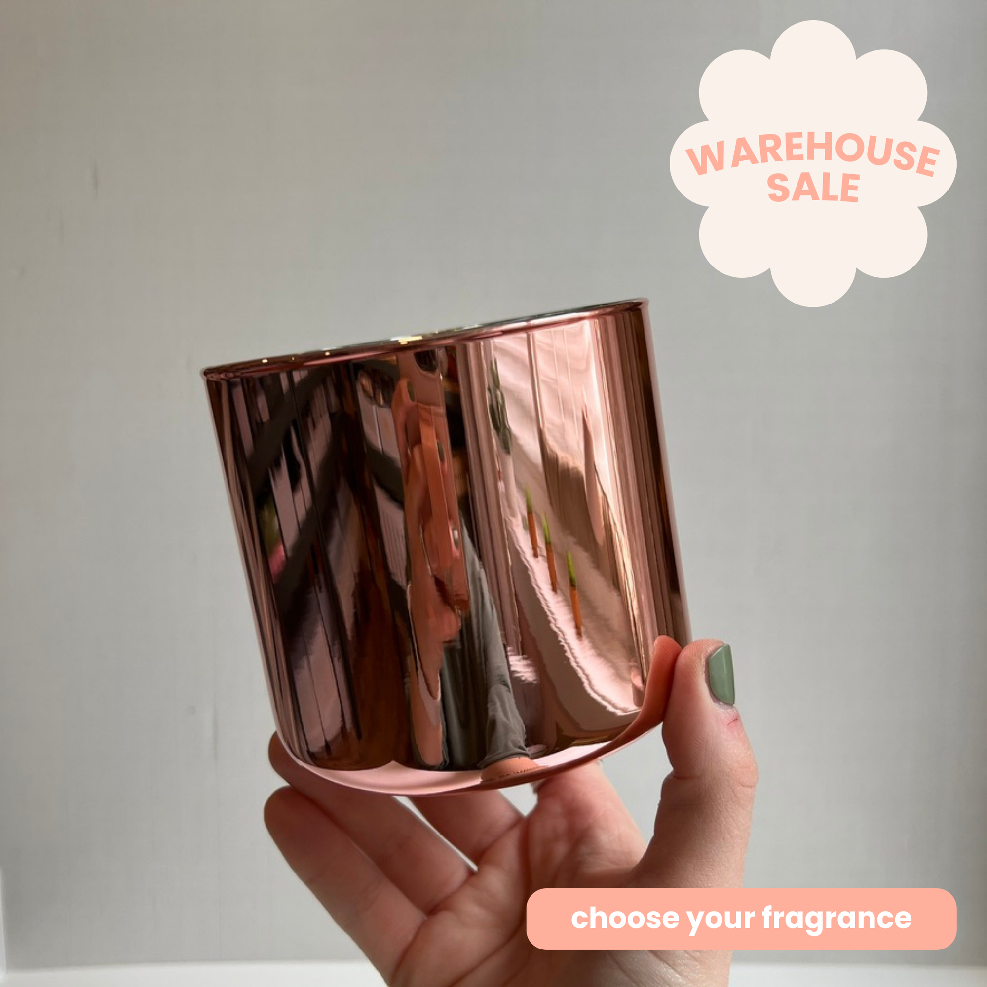 rose gold 3 wick candle