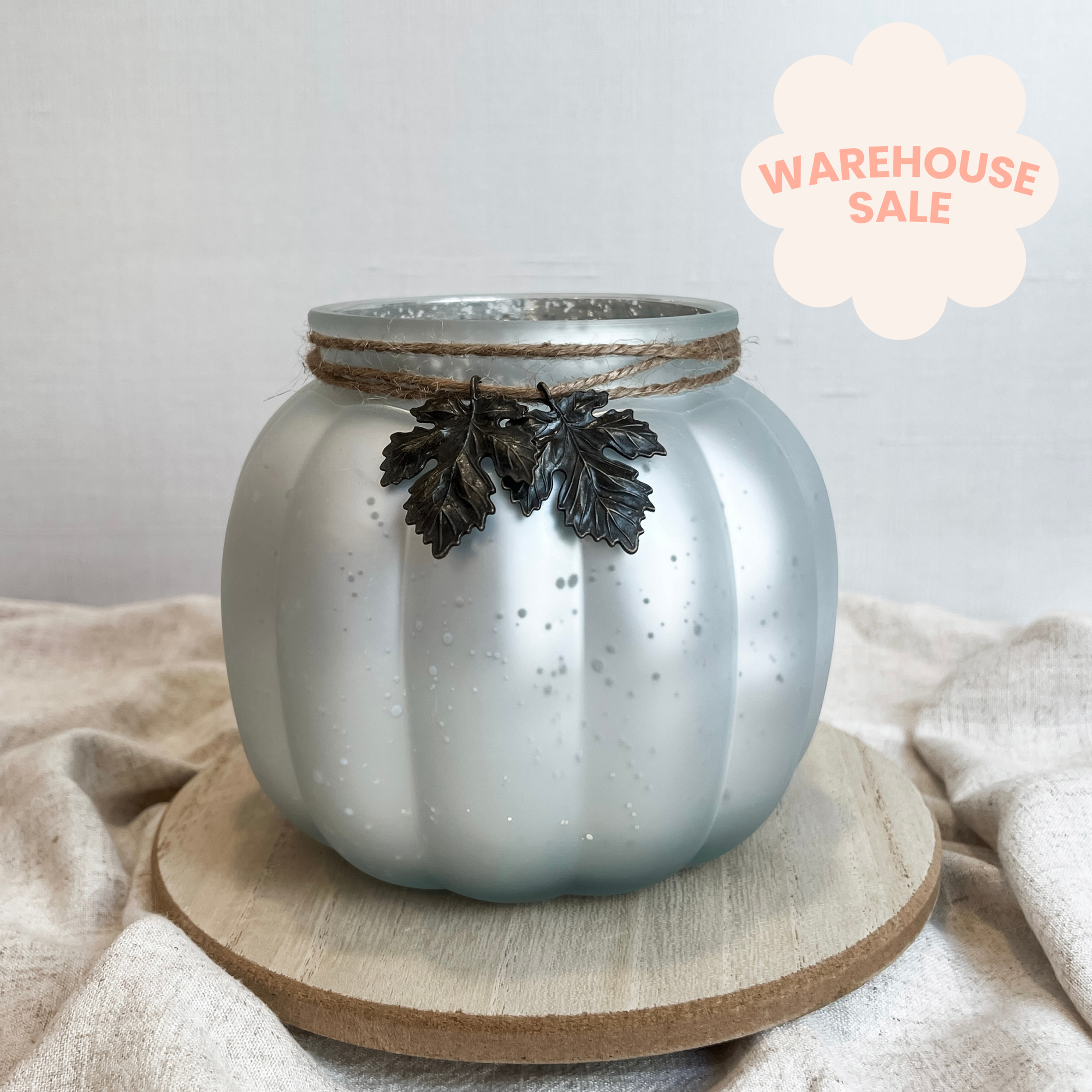 pumpkin planter pot - silver
