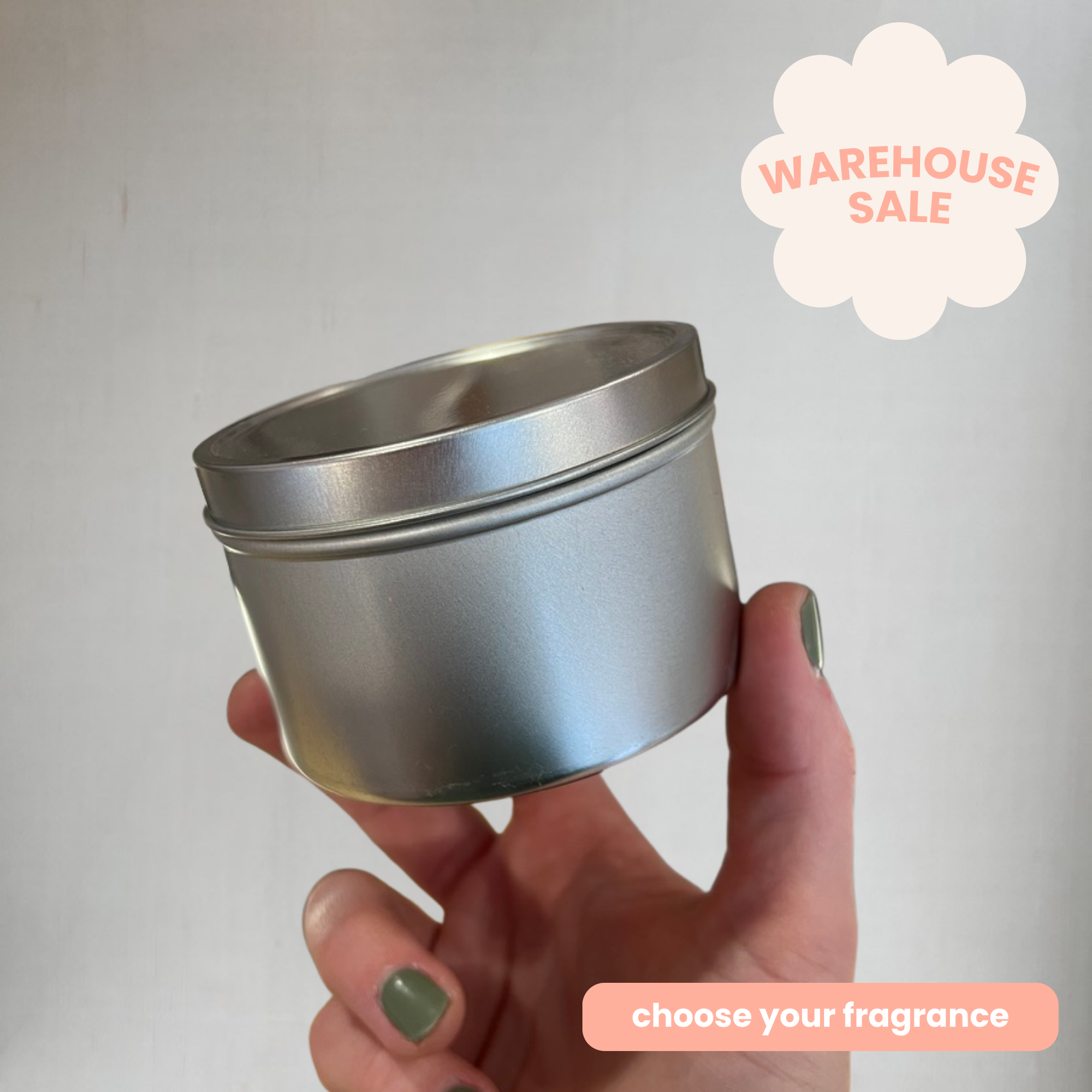 silver candle tin