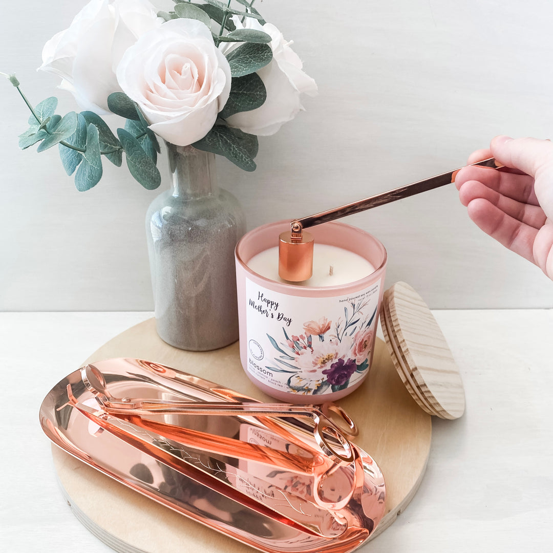 rose gold candle care kit