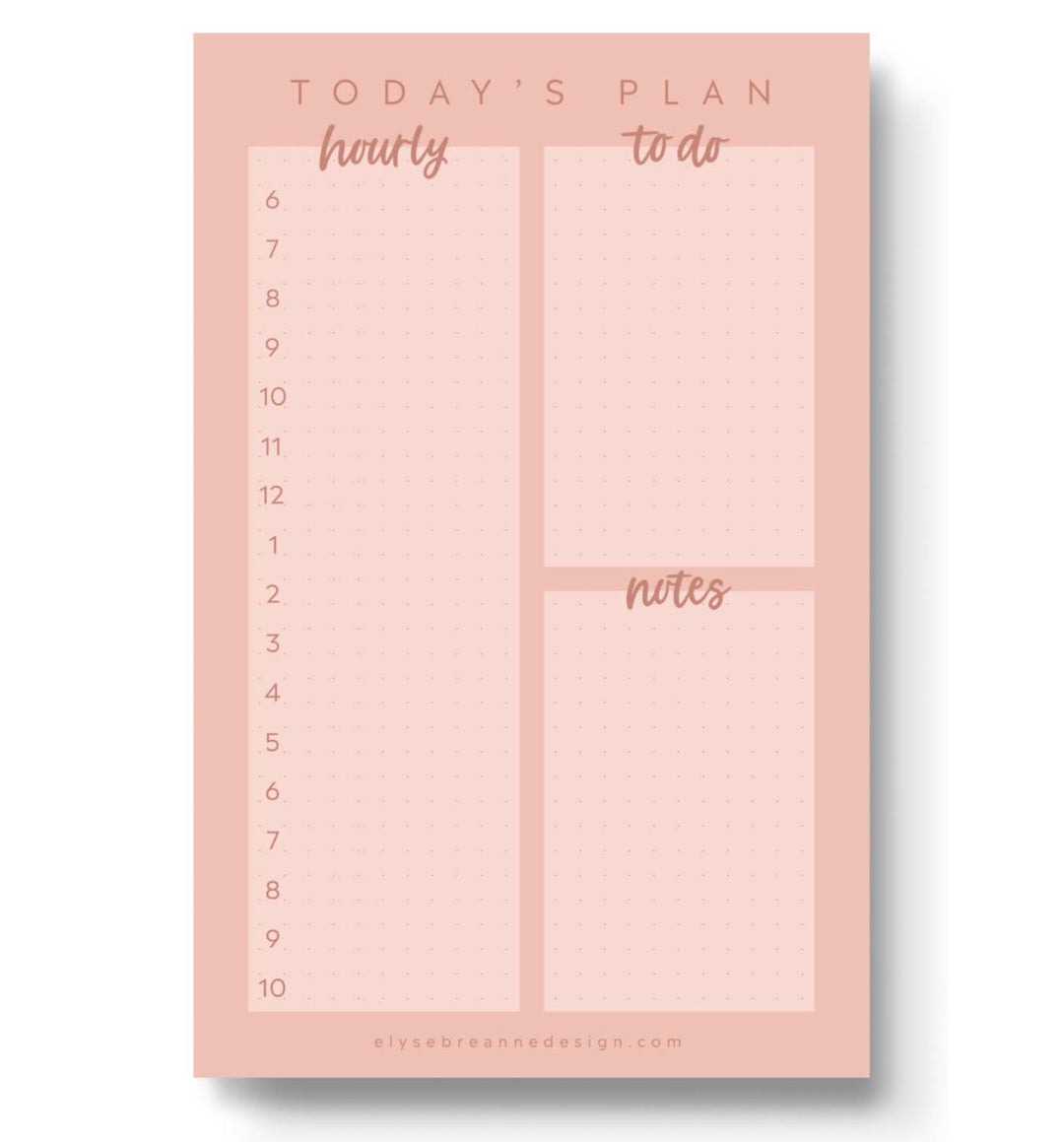 Mauve Pink Daily Planner Notepad