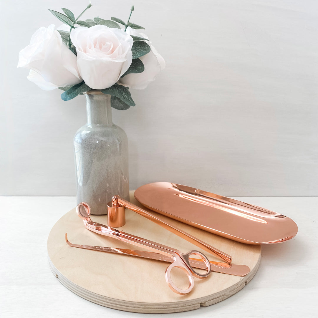 rose gold candle care kit