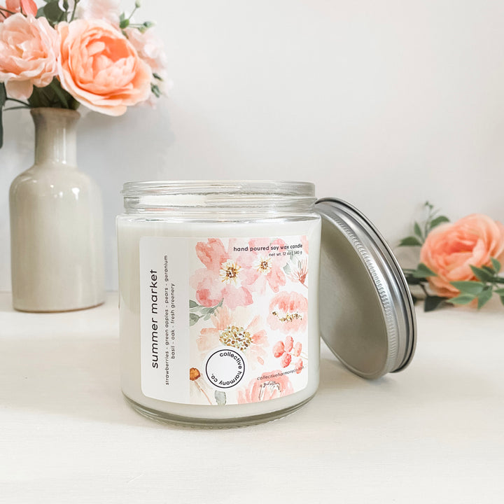 single wick core soy candles