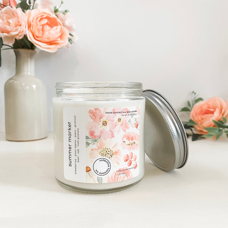 single wick core soy candles