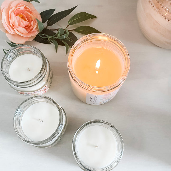 single wick core soy candles