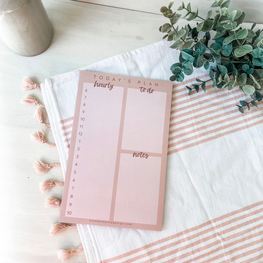 Mauve Pink Daily Planner Notepad