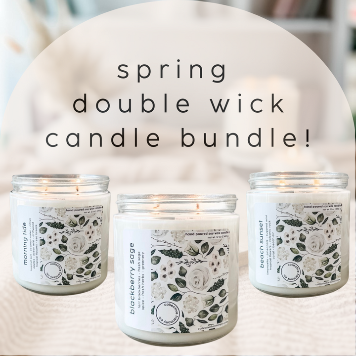 spring double wick candle bundle