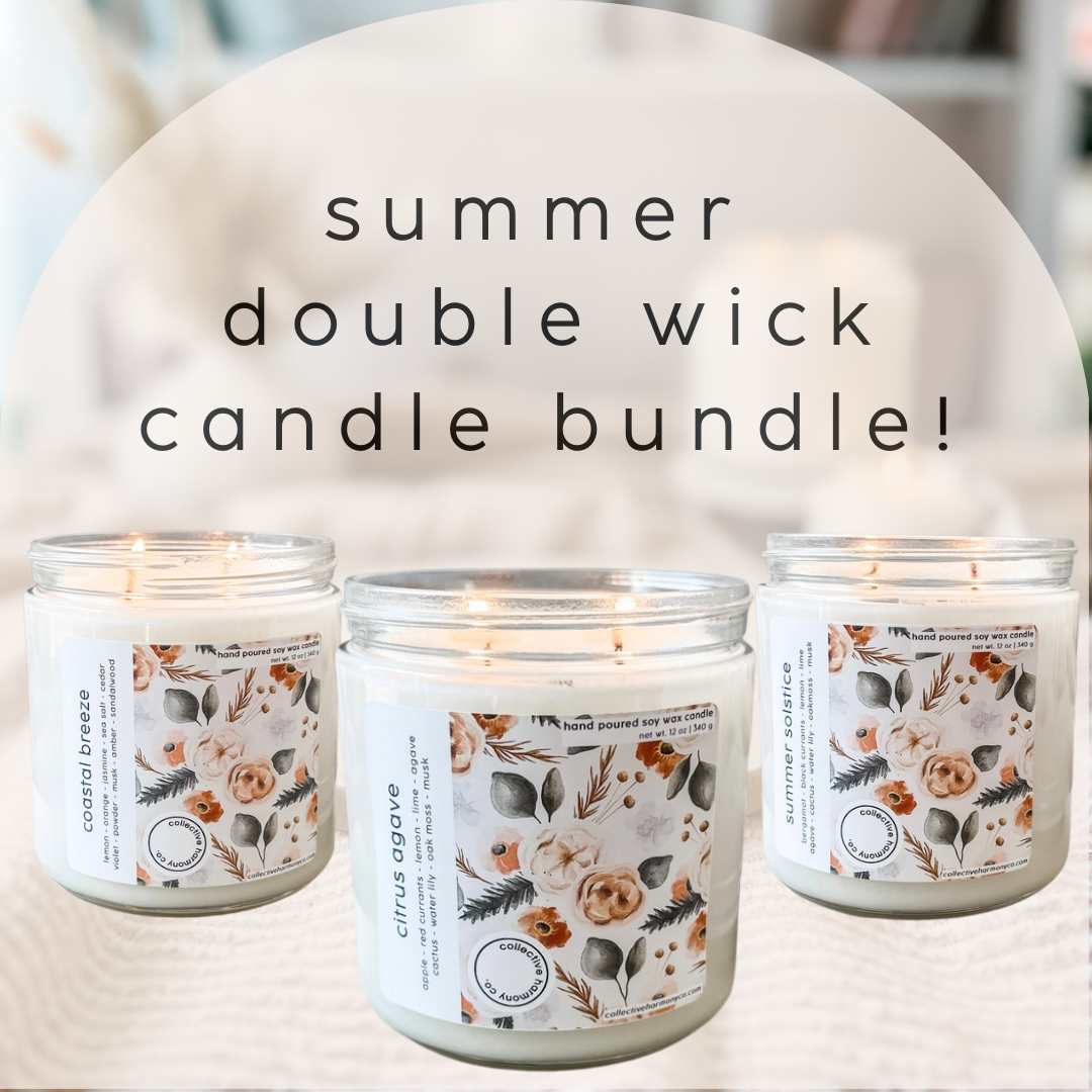 summer double wick candle bundle